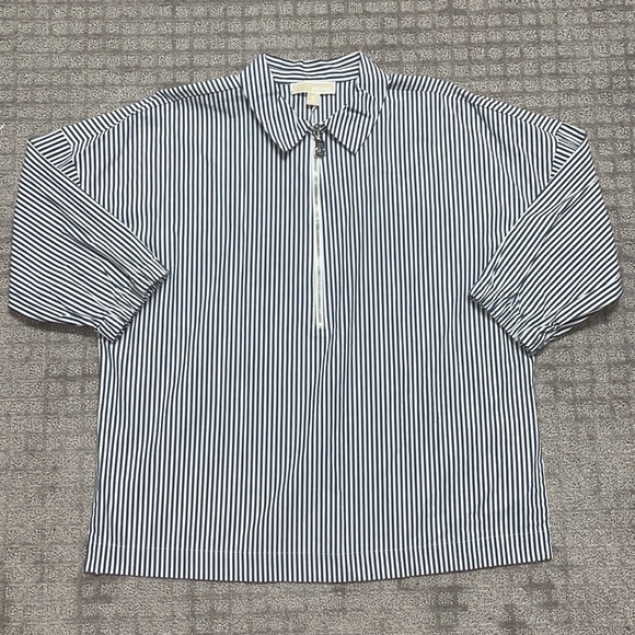 Michael Kors striped collared top - Picture 2 of 7